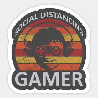 Social Distancing Gamer Sticker